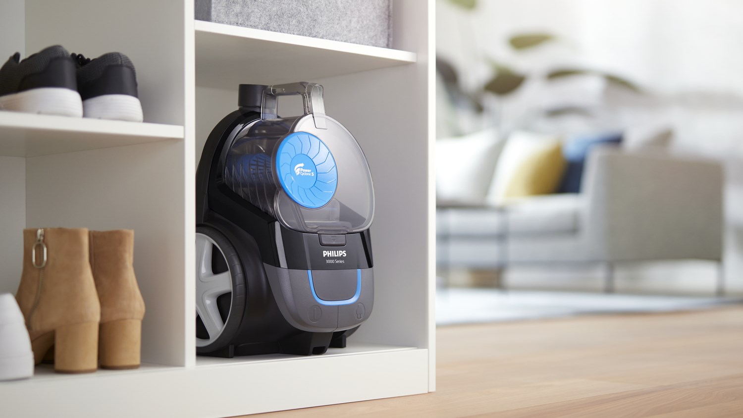 Fshesë me korent Philips PowerPro Compact FC9331/09, 900W, depozitë 1.5L, e zezë