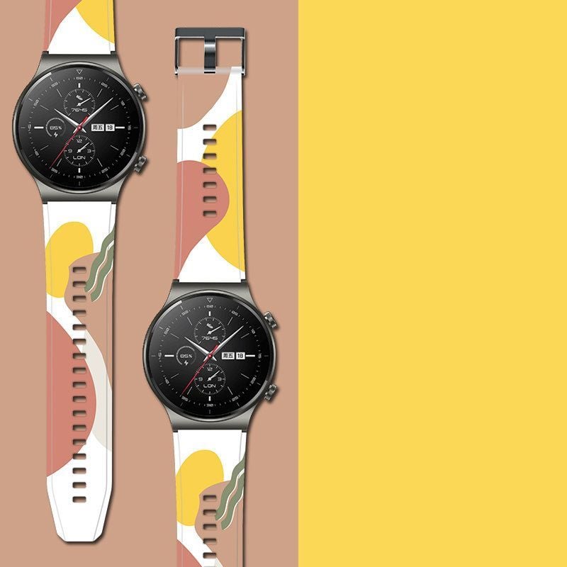 Rrip ore Hurtel Strap Moro për Huawei Watch GT2 Pro, silikoni, dizajn camo