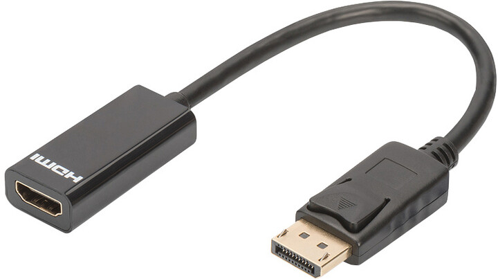 [OUTLET] Përshtatës Digitus, DisplayPort - HDMI, M / F, 0.15m, i zi