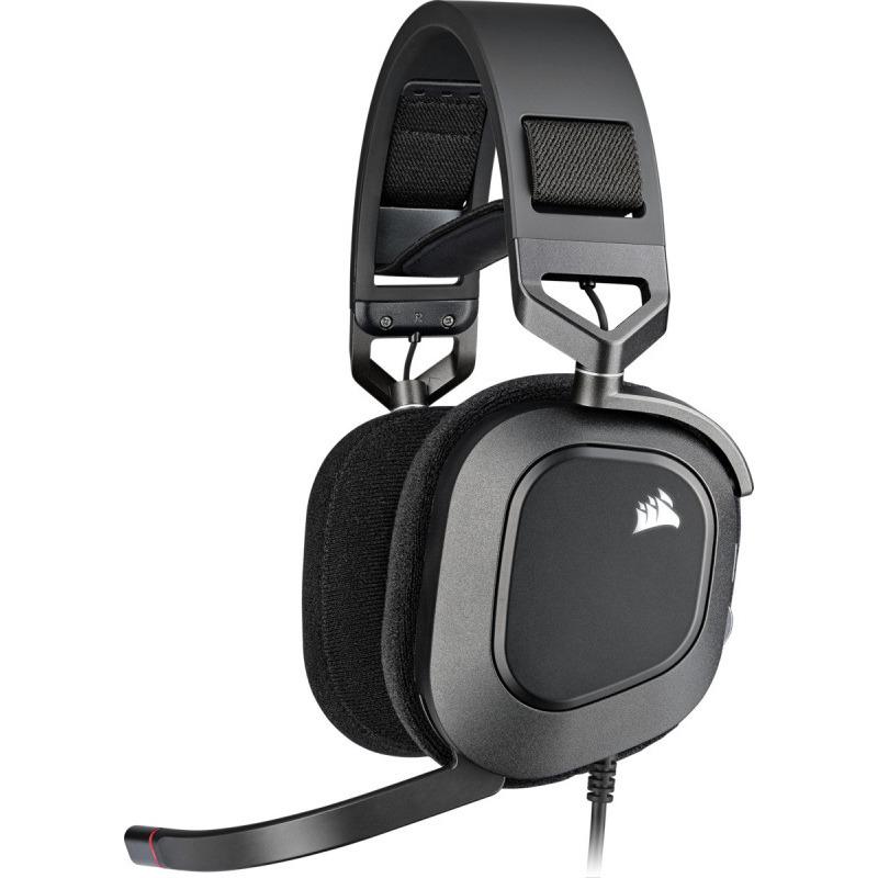 Kufje gaming Corsair HS80 RGB USB, 7.1 surround, me kabllo, karbon