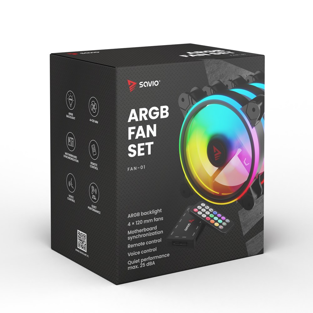 Ftohës Savio FAN-01, 12 cm, i zi