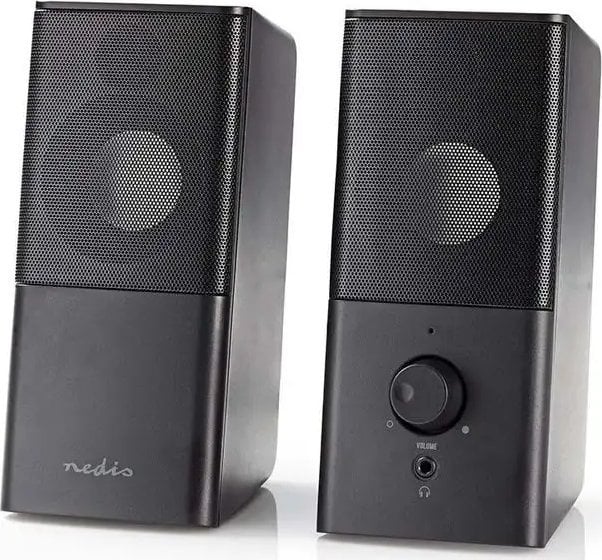 Altoparlantë Nedis Multimedia, 18W, USB, 3.5mm, të zinj