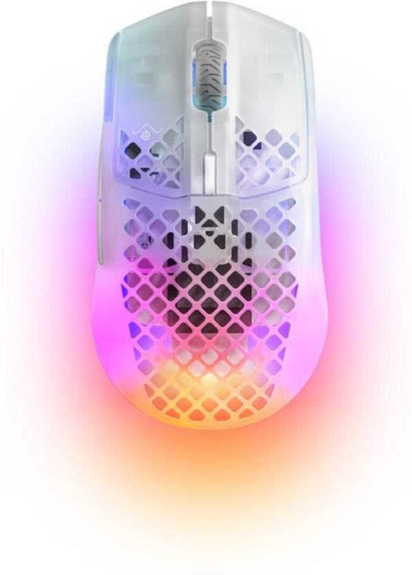 Maus SteelSeries Aerox 3 Wireless, Ghost Edition, transparent