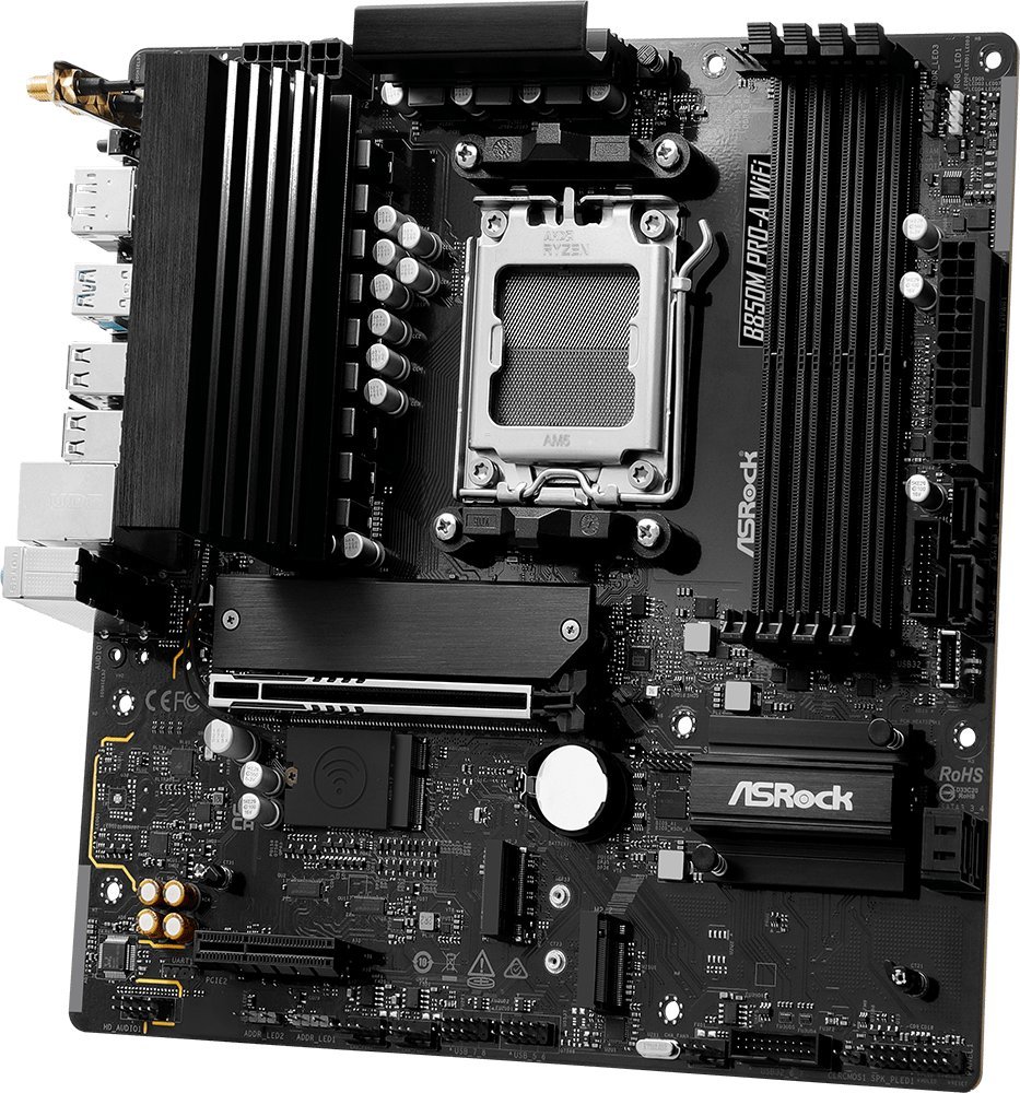 Pllakë amë Asrock B850M Pro-A WiFi, AMD AM5, DDR5, Micro ATX 4