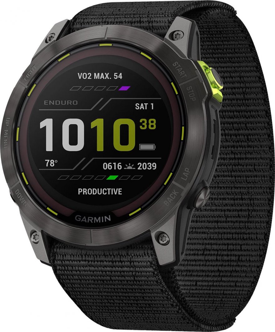 Orë Smart Garmin Enduro 2, e zezë