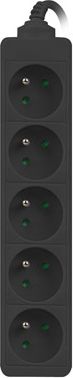 Zgjatës elektrik Lanberg PS0-05E-0150-BK, 5 dalje, 1.5 m, i zi