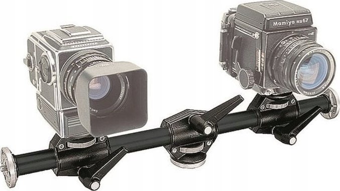 Krah aksesor Manfrotto 131DDB, për 4 koka, për kolonë 3/8", i zi