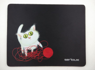 Mousepad Serioux MSP01, sipërfaqe tekstile, bazë gome, i zi