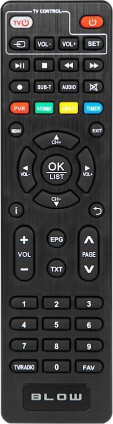 Dekoder tokësor Blow 7000FHD Mini, DVB T2 HEVC, Full HD, i zi