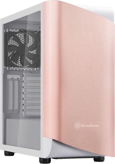 Kasë SilverStone SETA A1 Rózowo-biala, Midi Tower