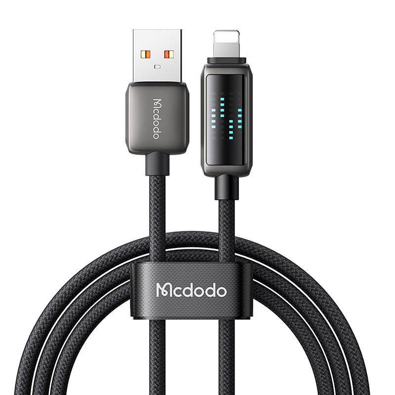 Kabllo karikimi Mcdodo CA-5250, USB-A në Lightning, 1.2m, 36W, i zi
