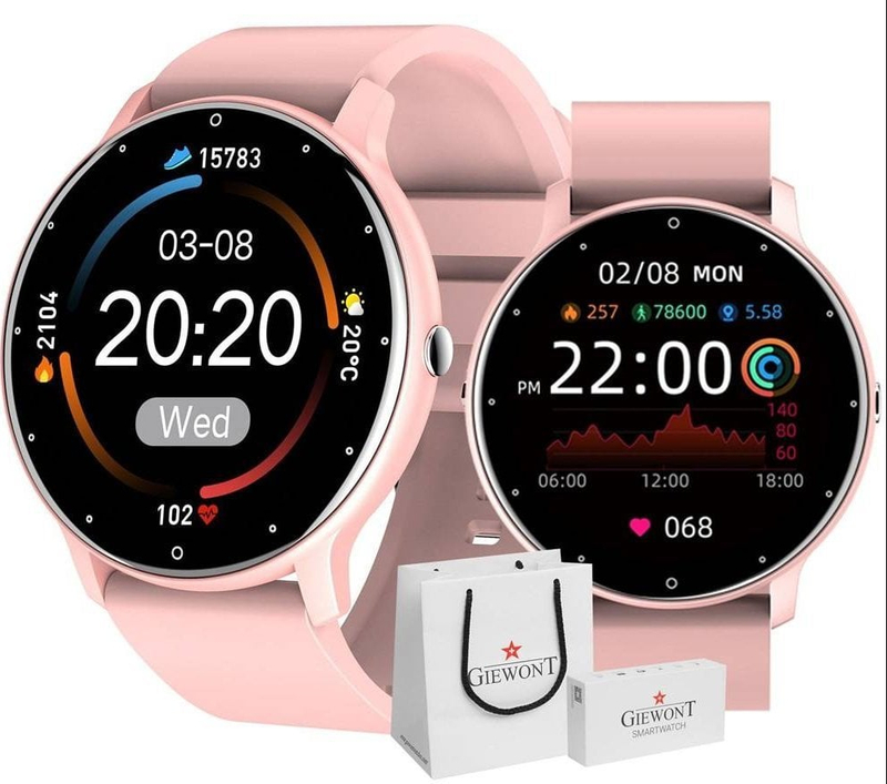 Smartwatch Giewont GW120-1, ekran inteligjent, GPS, rozë ari