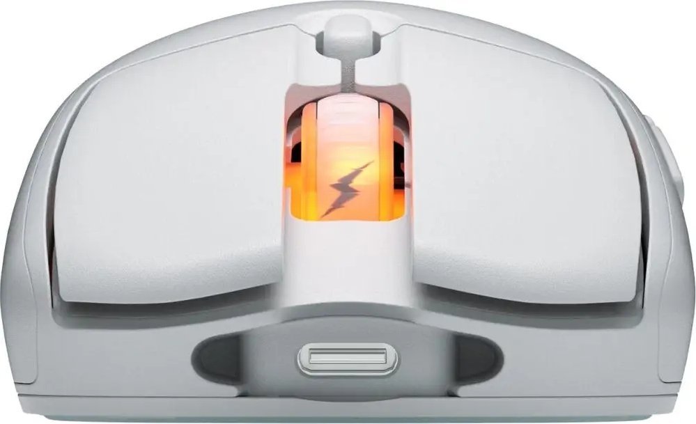 Maus gaming FNATIC Bolt Wireless, optik RGB, pa tela, i bardhë