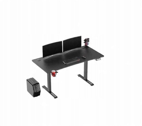 Tavolinë lojërash ULTRADESK Level V2, elektrike, 140x68 cm, e zezë