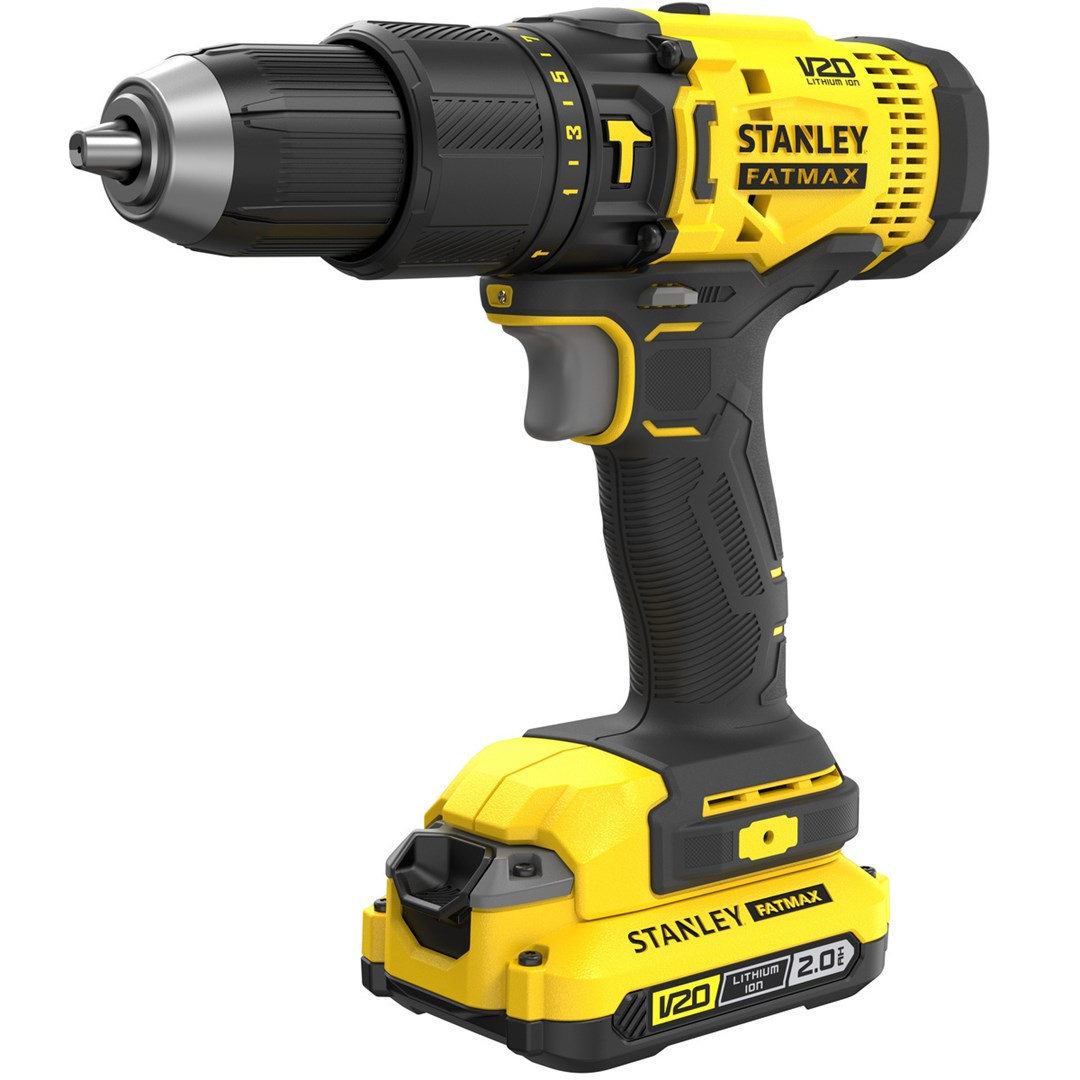 Set veglash elektrike Stanley SFMCK469M2, 4 pjesë, me bateri, i verdhë