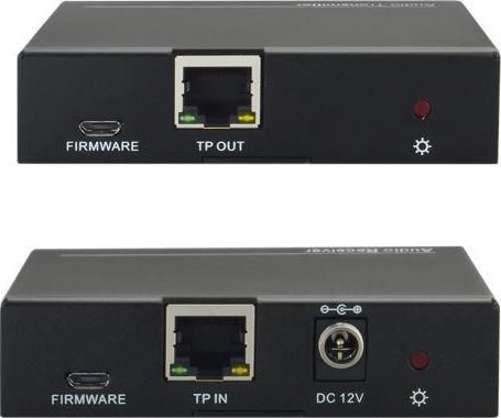 AV extender Vivolink VLEXTA170, transmetues dhe marrës audio, CATx deri 100m, i zi