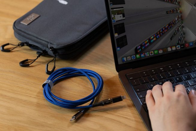 Kabllo karikimi Troika SPEEDY XL, USB 2.0, 100W, 2m, blu