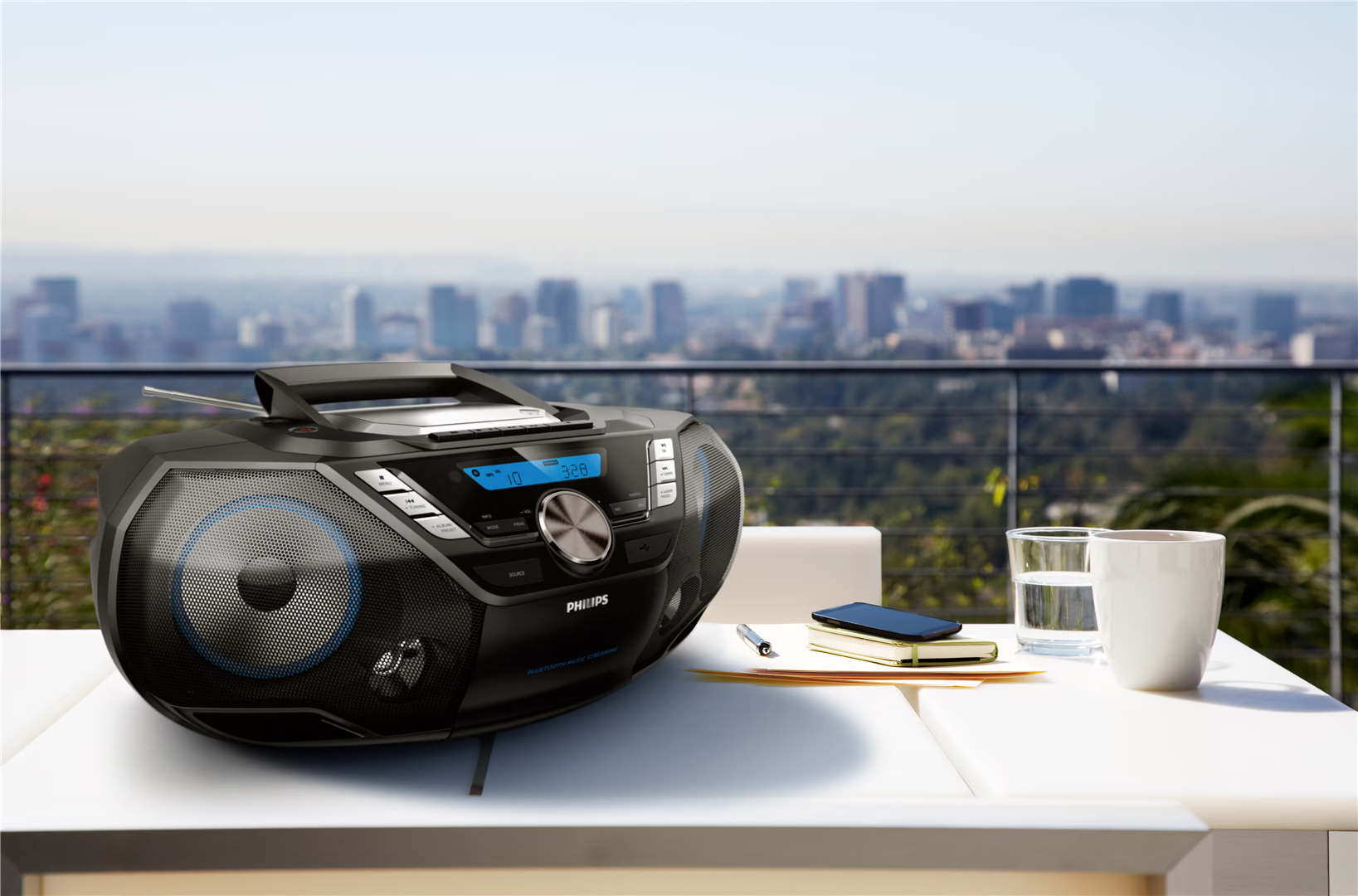 Radio Philips AZB798T/12, CD, FM Bluetooth Dab+ Bass AUX, e zezë