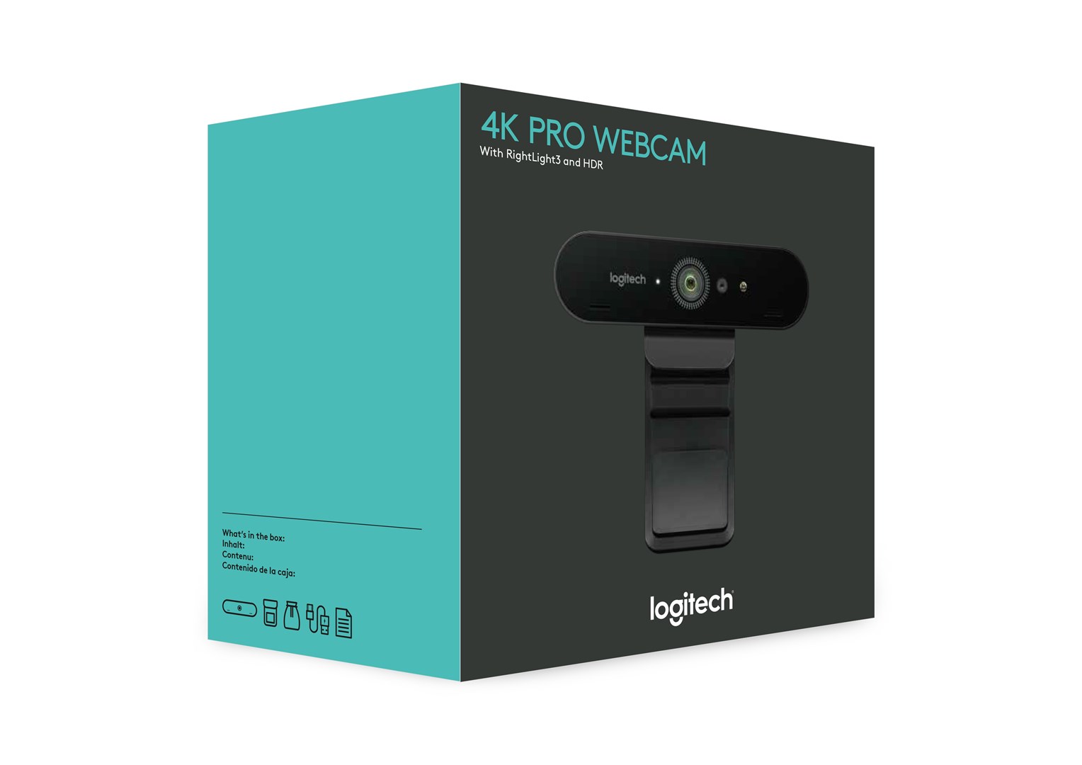 Webcam Logitech Brio, 4K, Windows Hello, e zezë