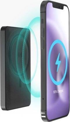 Bateri portative Mophie Snap+ Juice Pack Mini, karikim pa tela, magnetike, e zezë