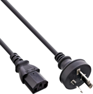 Kabllo rryme INLINE AS NZS 3112 në IEC C13, 50 cm, i zi