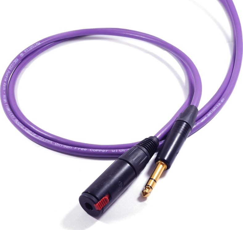 Kabllo audio Melodika 2x Jack 6.3mm, 3m, vjollcë