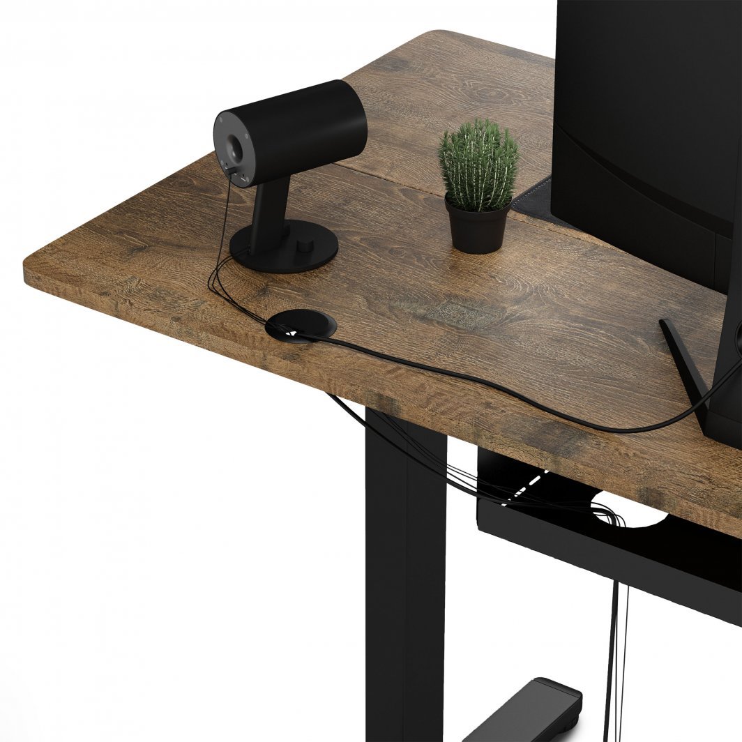 Tavolinë elektrike SENSE7 Nojo, 120cm x 60cm,e zezë/ druri