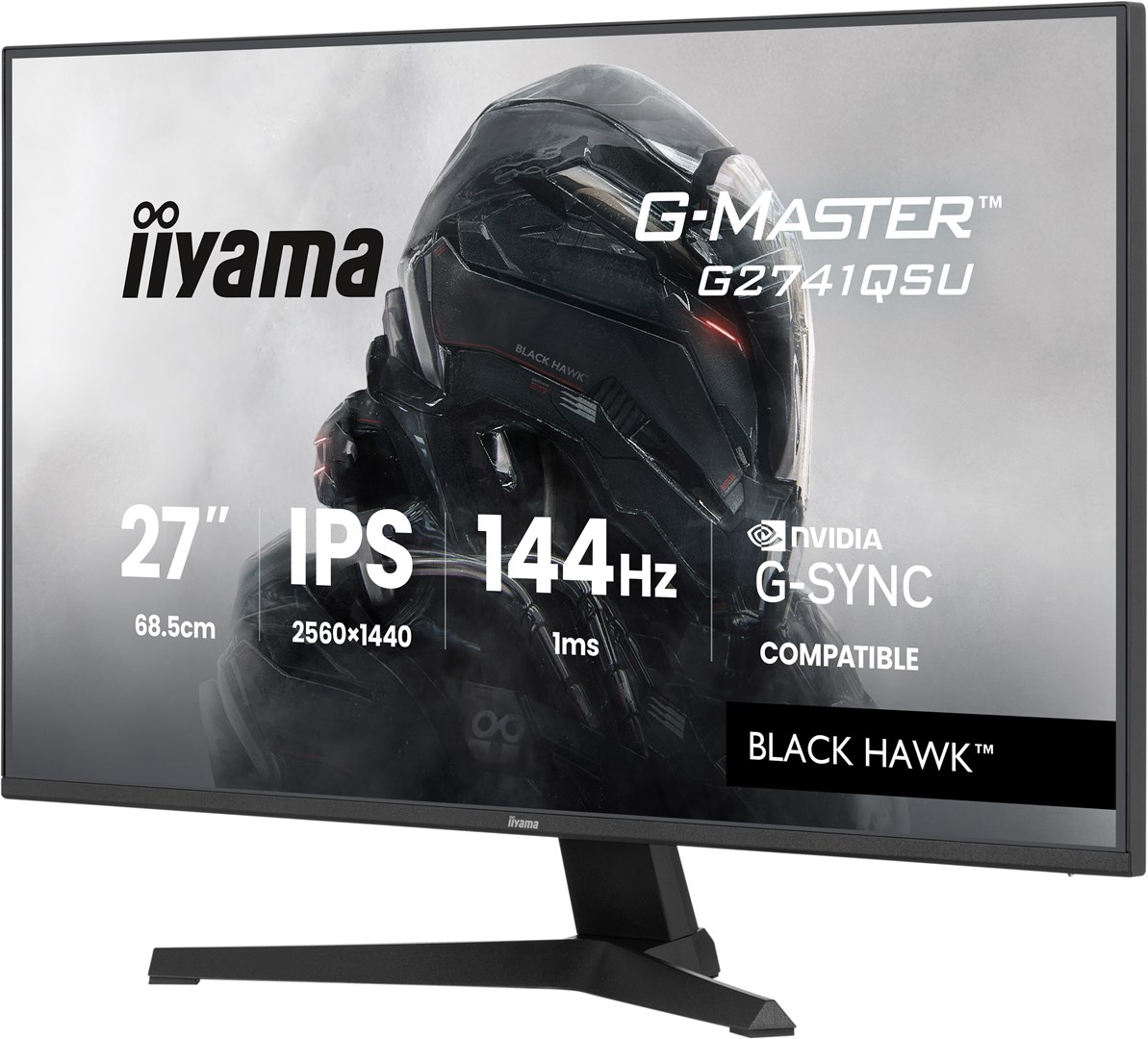 Monitor gaming iiyama G-MASTER G2741QSU-B1 Black Hawk, 27", 144Hz, QHD, i zi
