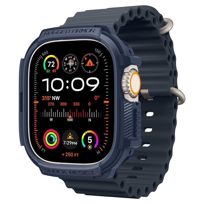 Mbrojtëse për Apple Watch Ultra 2/1 49mm Spigen Rugged Armor, i kaltër