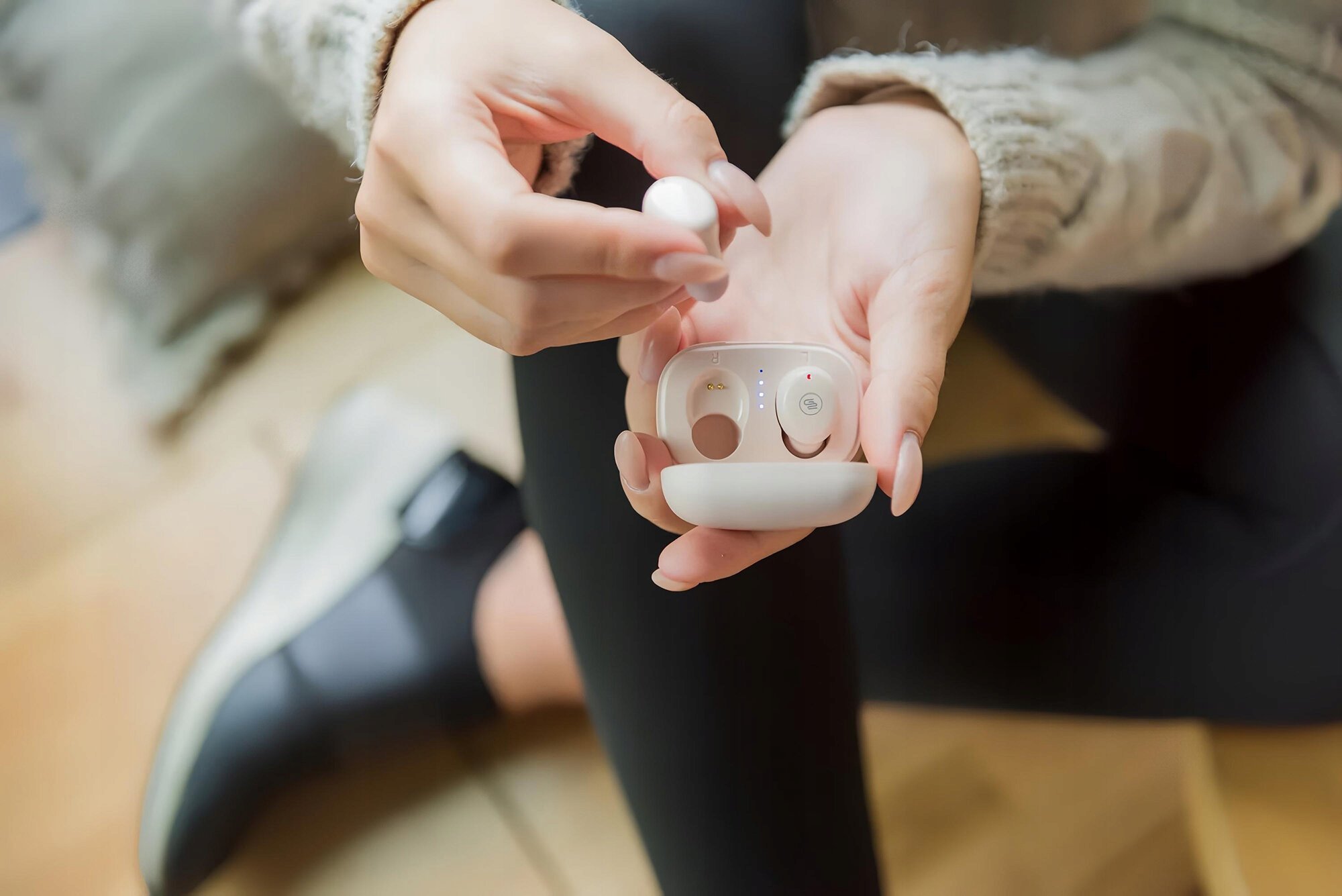 Kufje wireless in ear GoGEN CREW evo 2, Bluetooth, USB C, të zeza