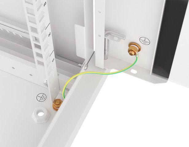 Kabinet për server Lanberg WF01-6404-10S, 19", i bardhë