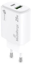 Karikues USB MediaRange MRMA112-2, 2 porte, i bardhë