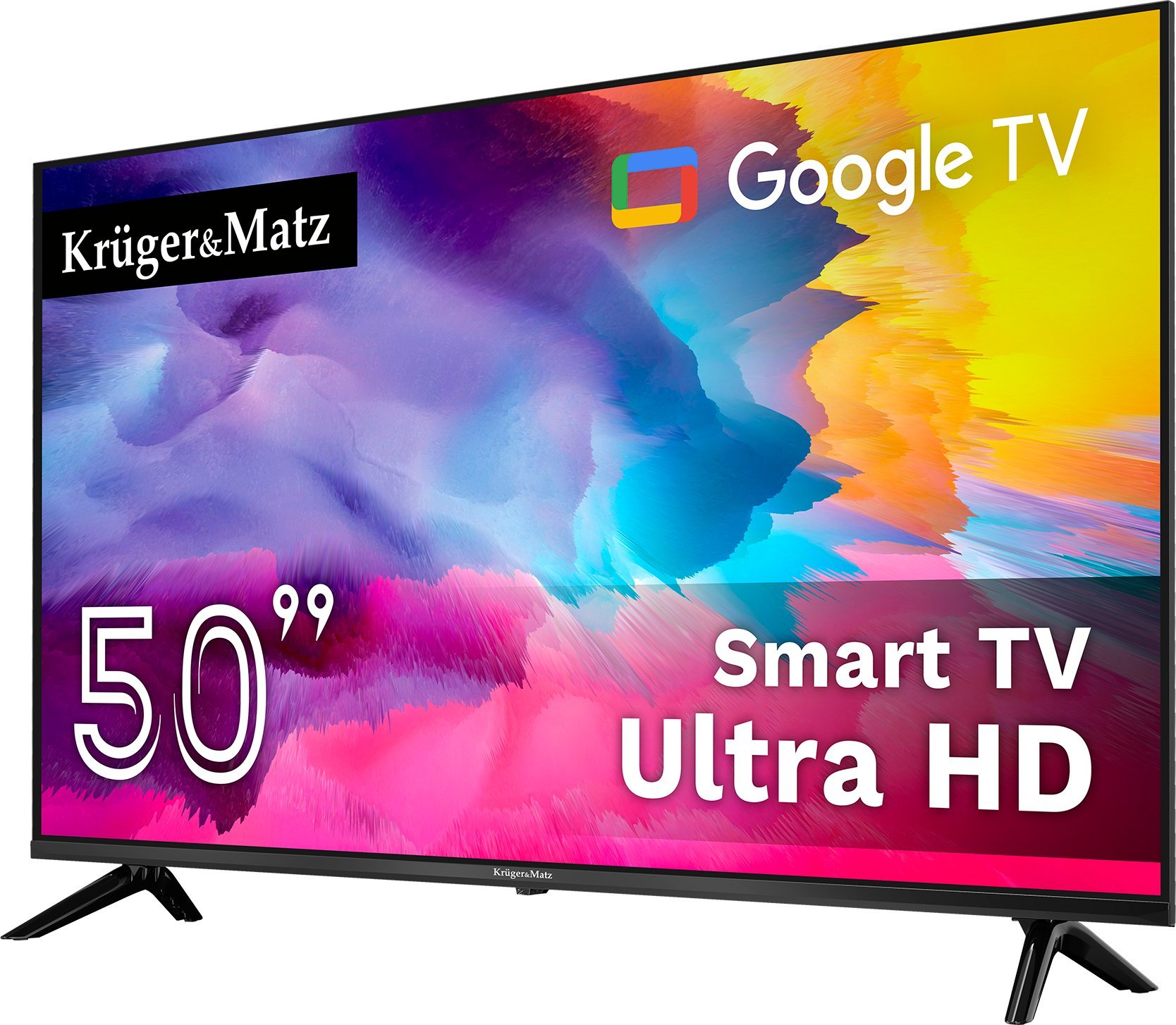 Телевизор ЛЕД Kruger&amp;Matz KM0250UHD-SA, 50\", 4K Ултра HD, Google TV, црн