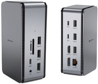 Dock laptopi eSTUFF ES623016, USB4, 7 porta, gri