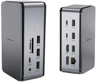 Док за лаптоп eSTUFF ES623016, USB4, 7 порти, сив