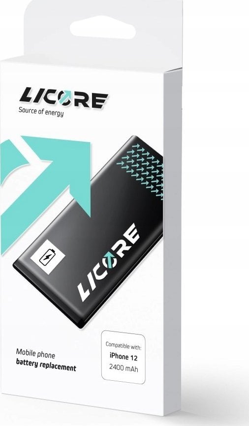 Bateri smartphone Licore për iPhone 14 Plus, 4325 mAh, e zezë