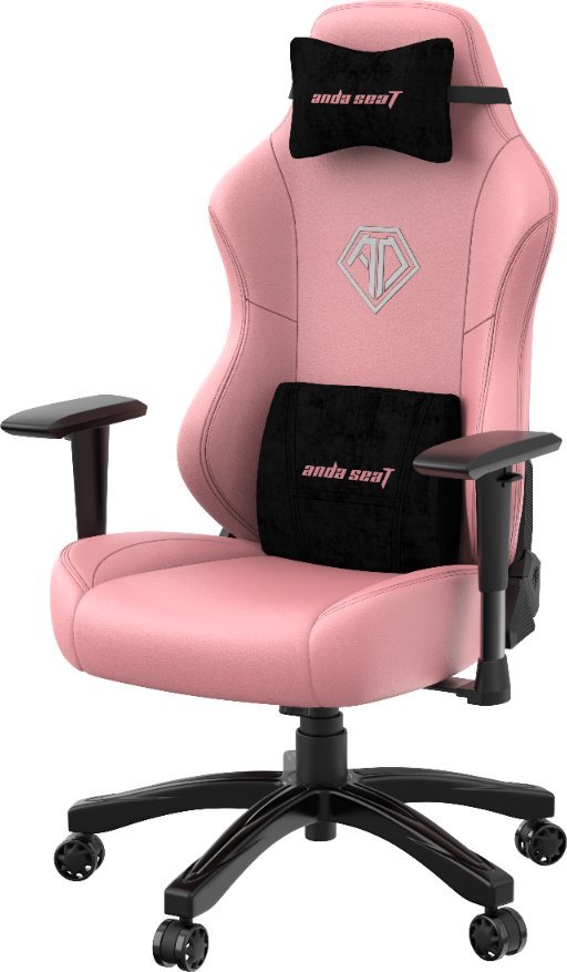Karrige gaming AndaSeat Phantom 3 Series, madhësia L, lëkurë PVC, rozë krem