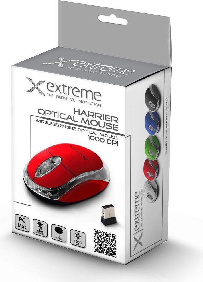 Maus Esperanza Extreme, wireless, USB, i kuq