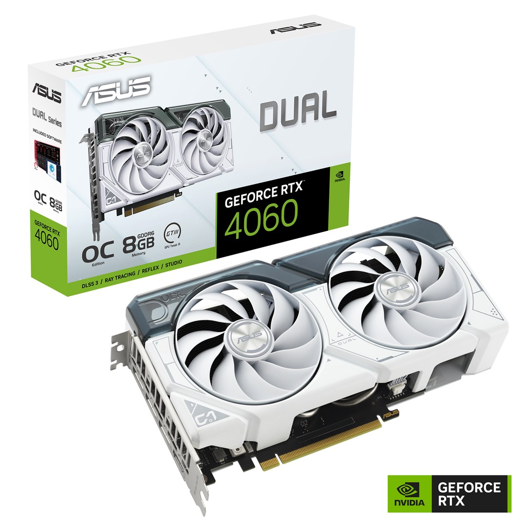 Kartelë grafike Asus Dual GeForce RTX 4060 White OC 8GB GDDR6