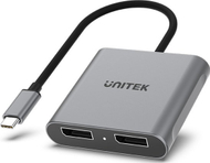 Adapter USB C Unitek V1404A, 2x HDMI, 8K, argjendtë
