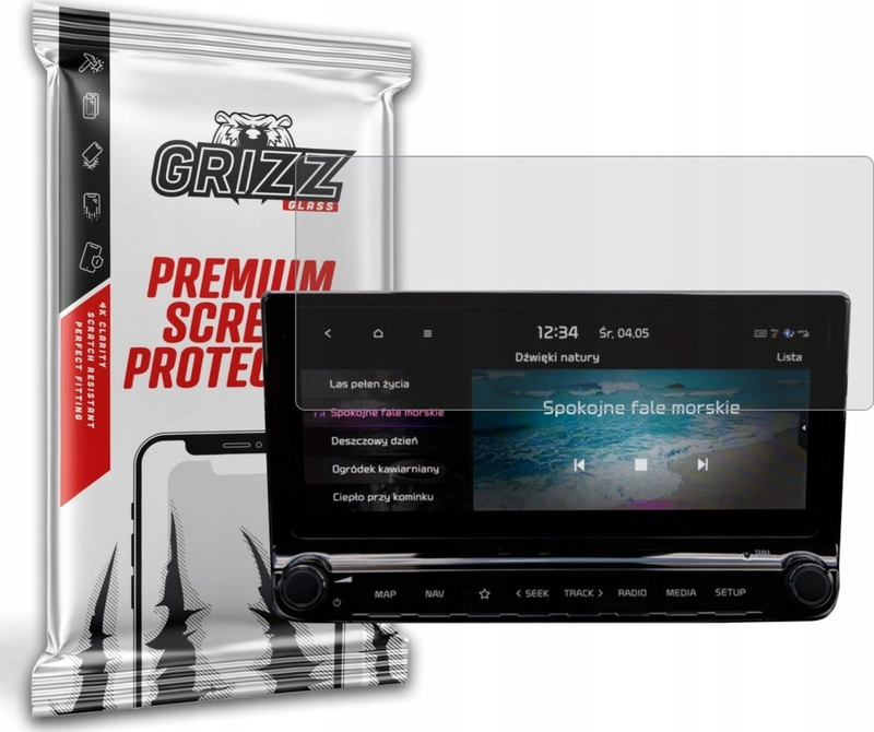 Folje mbrojtëse ekrani GRIZZ MatteScreen, 2in1, anti-gjurme gishtash, për Audi Q8 2018-2024