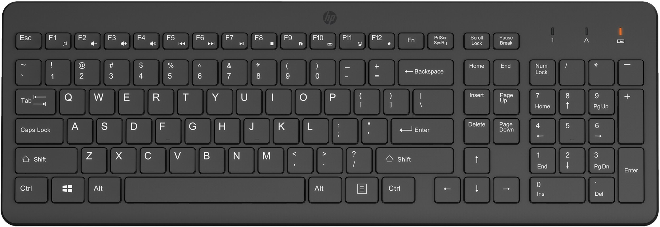 Tastierë pa tela HP 220, wireless, USB, e zezë