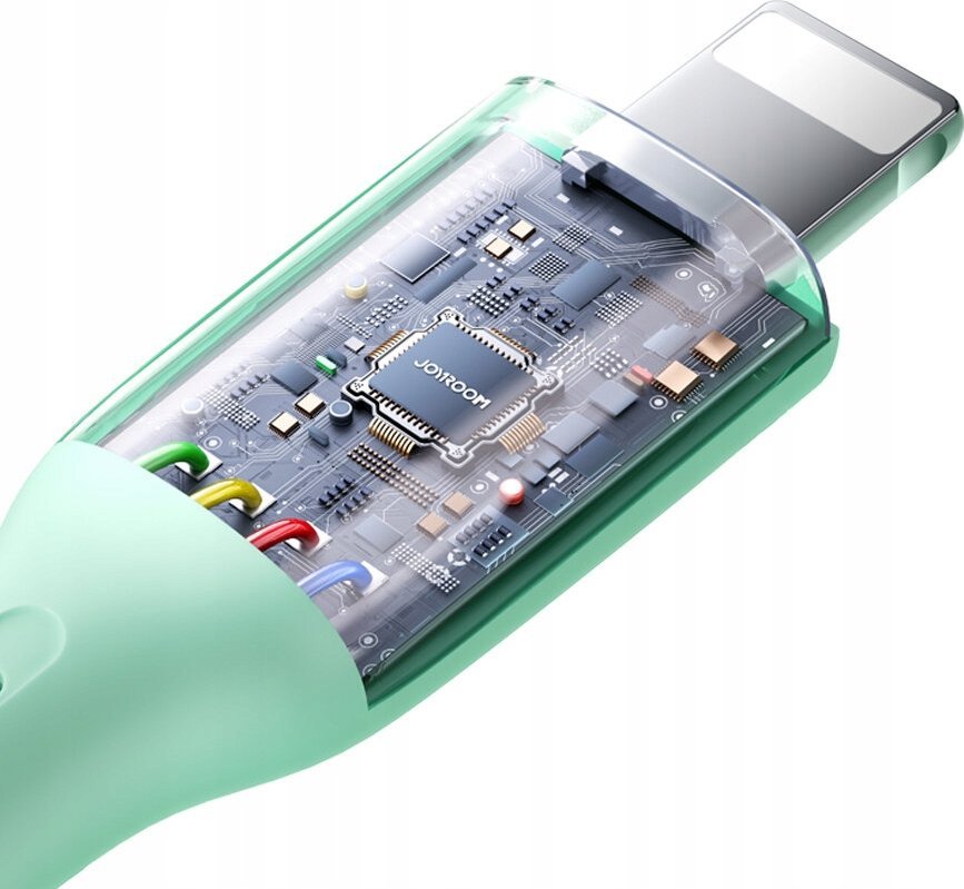 Kабел за полнење Joyroom Multi-Color Series SA34-AL3, USB A во Lightning, 3A, 1m, розова