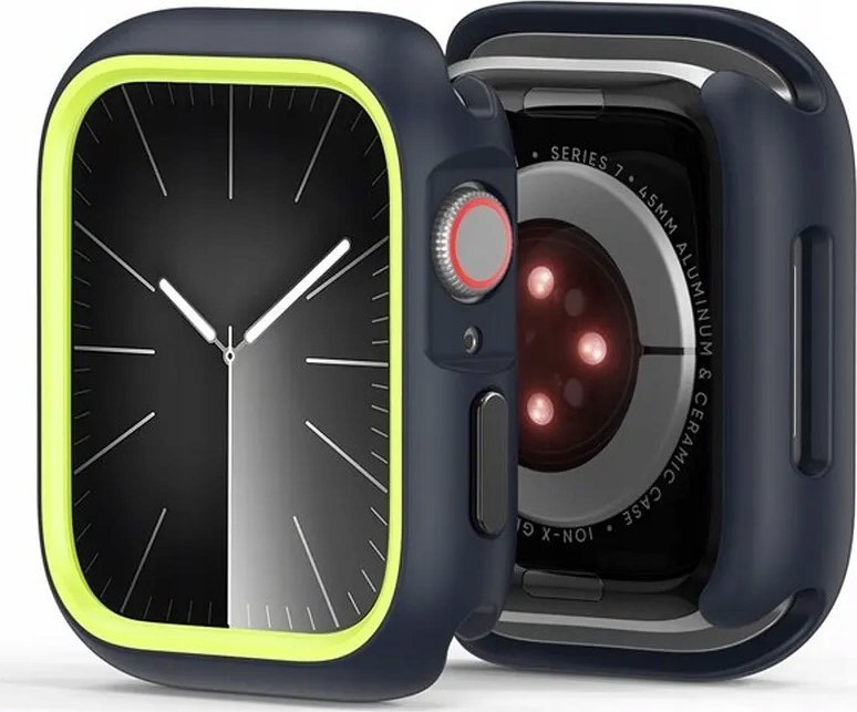Mbrojtëse Dux Ducis Bamo për Apple Watch Series 7 8 9 45mm, PC e fortë, e zezë jeshile
