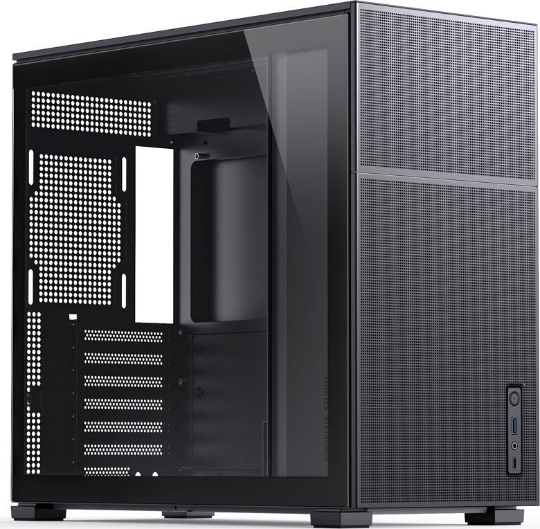 Kuti kompjuteri Jonsbo D41 Mesh, Micro ATX, panel xhami, e zezë
