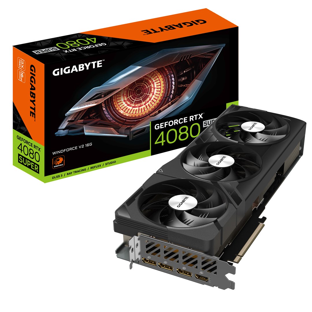 Kartelë grafike Gigabyte GeForce RTX 4080 SUPER WINDFORCE V2, 16GB, e zezë