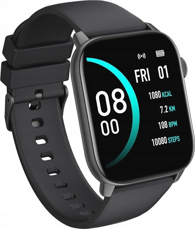 Smartwatch Oromed Fit 5, monitorim shëndeti, njoftime telefoni, i zi