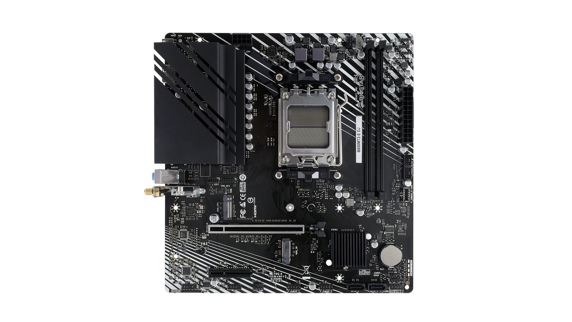 Pllakë amë Biostar B850MT2-E DJ, AM5, Micro-ATX, e zezë
