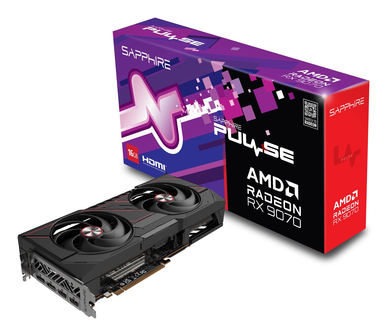 Karta grafike Sapphire AMD Radeon RX 9070 PULSE, 16GB GDDR6, RDNA 4