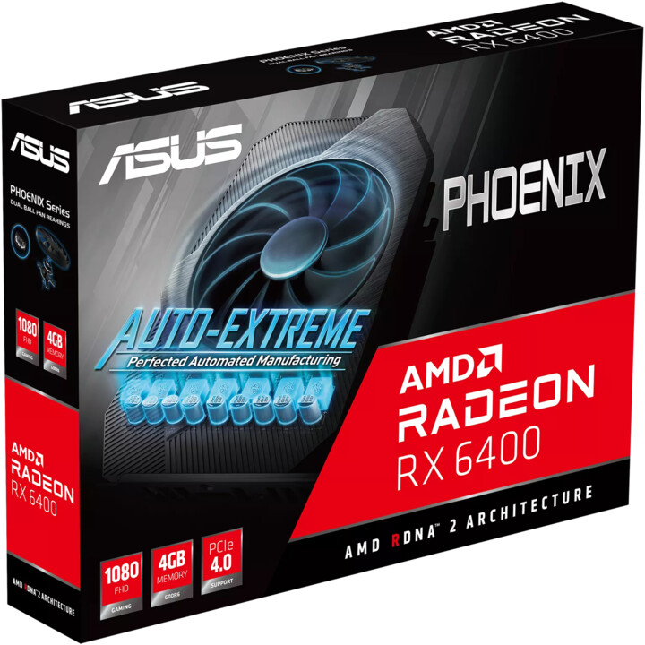 Kartelë grafike ASUS Radeon PH-RX6400-4G, 4GB GDDR6